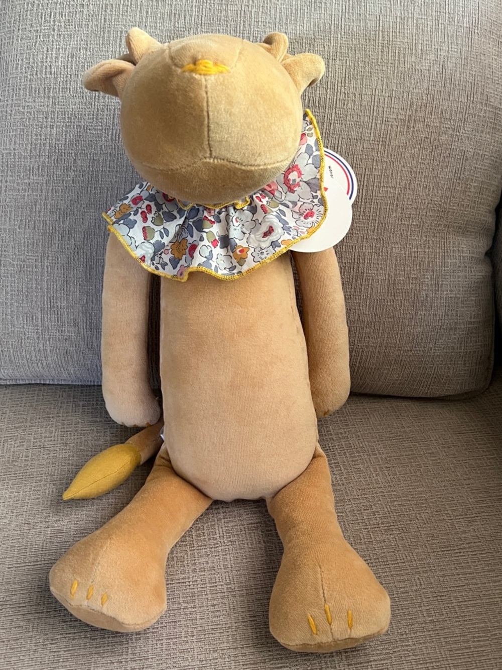 Adada Emma The Lioness Toy in Yellow with Floral Collar Accent large